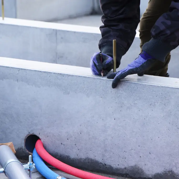 betonmauer kennzeichnungen bau